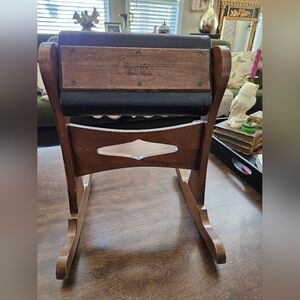 Vintage Kindel Furniture Rocking Gout Foot Rest Leather